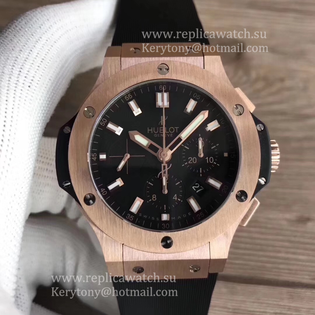 NEW Replica Hublot Big Bang Gold 301.PX.1180.RX HBB V6F Rose Gold Black Dial HUB4100