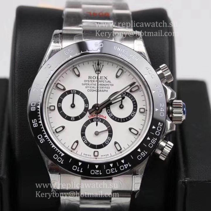 High Quality R01ex Daytona  116500 LN GMF SS 904L White Dial 4130