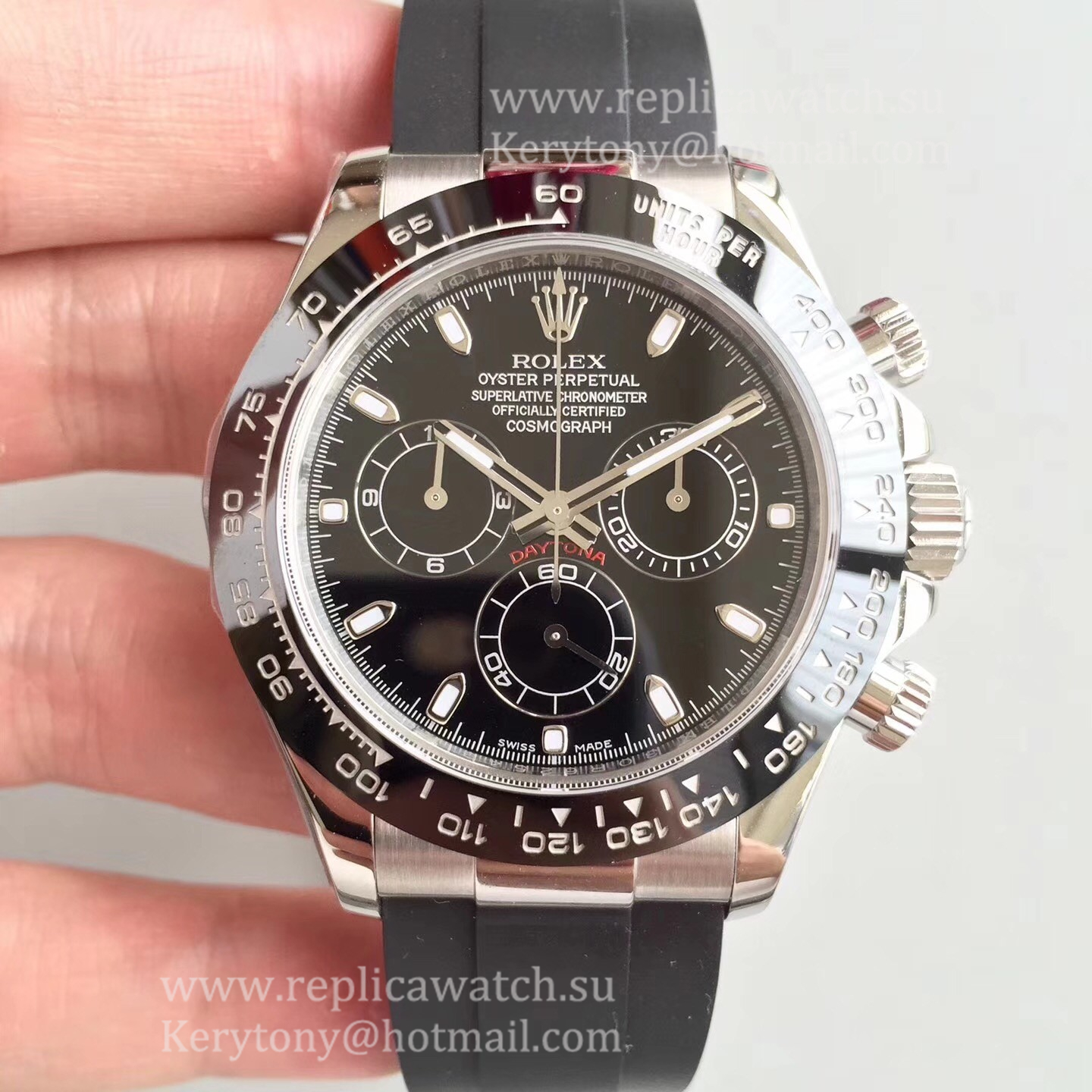 Perfect Replica R01ex Daytona  116519 LN ARF SS 904L Black Dial 4130