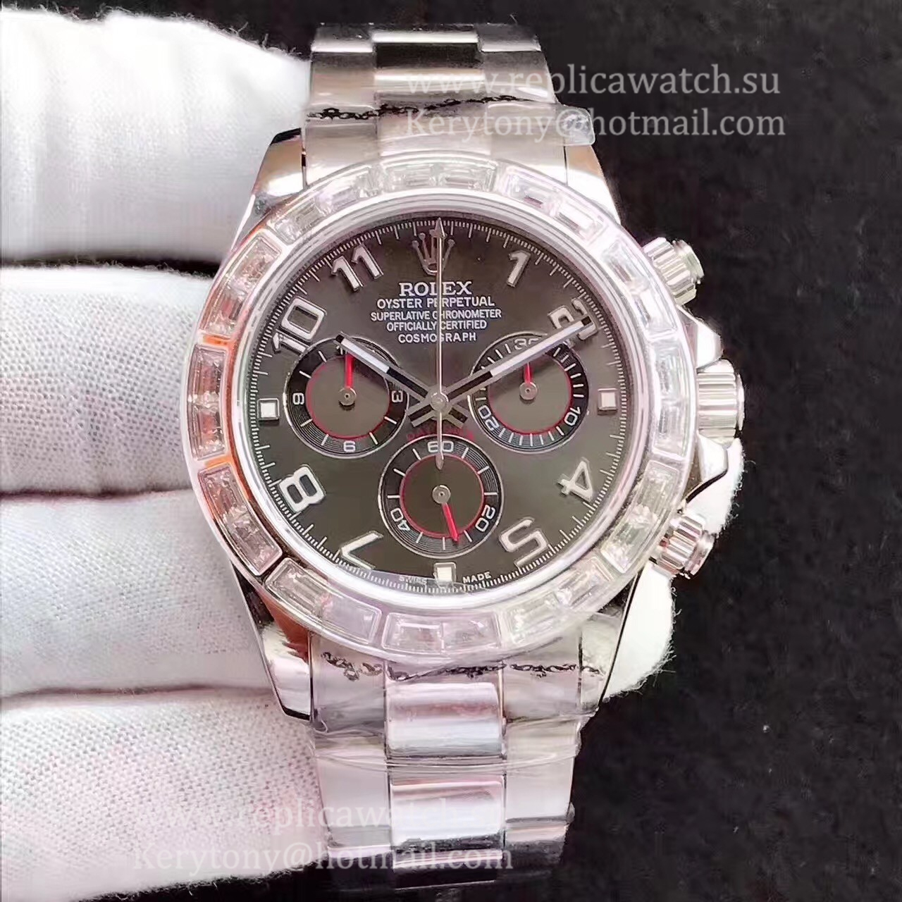 Copy R01ex Daytona  116599 JF SS & D1am0nds Anthracite Dial 7750
