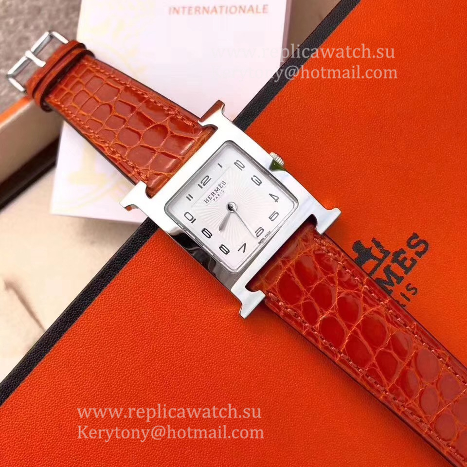 High Quality H**me5 Heure H 21mm Ladies Z6F SS White Dial Quartz (Box included)