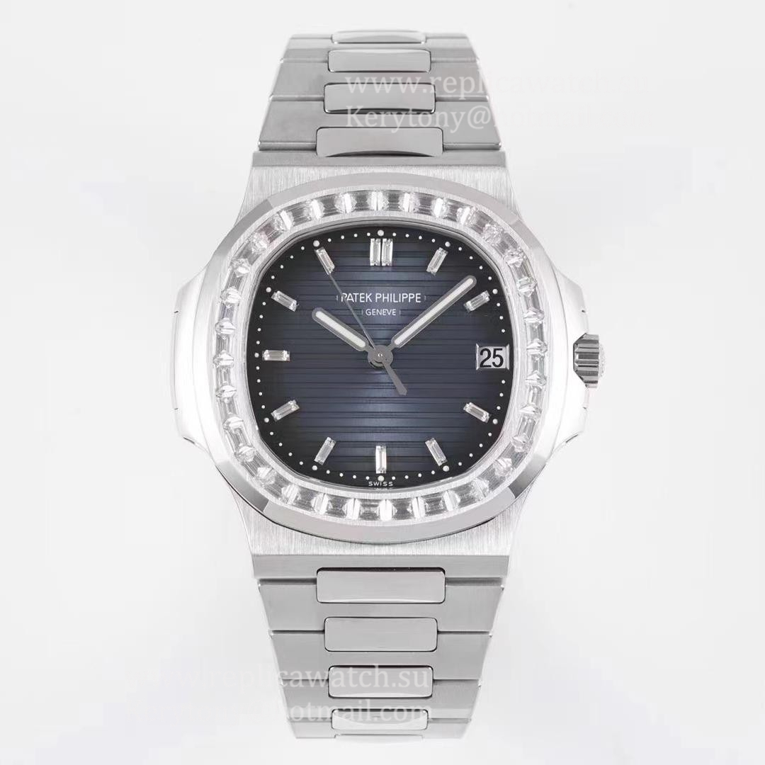 Fake Pat*k Phi1i*pe Nautilus 5711 PPF V4 SS & D1am0nd Blue Dial 324SC (Free Box)