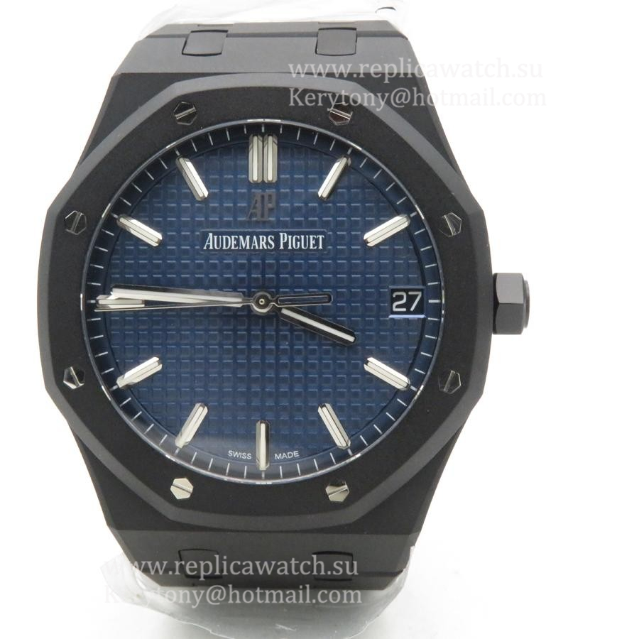 Shop Audemars P1g*et Royal Oak 15500 41mm ZF PVD Blue Dial 4302 V2 (Free Box)