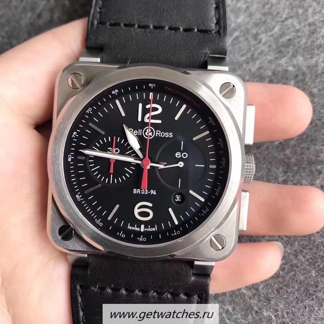 Perfect Replica Bell & Ross BR 03-94 Chrono Noob Factory SS Black Dial 7750