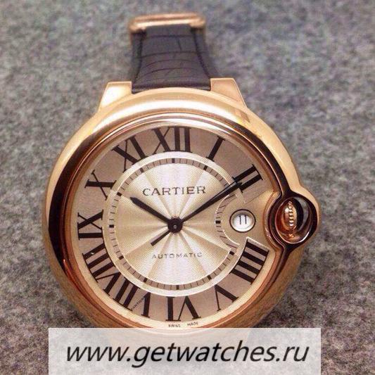 Shop Ca*t1er Ballon Bleu 36mm Rose Gold Silver Dial 2836