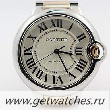 Fake Ca*t1er Ballon Bleu 36mm SS & Rose Gold Silver Dial 2671