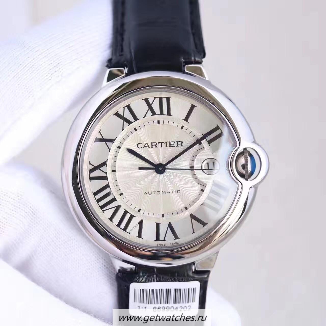 Perfect Replica Ca*t1er Ballon Bleu 42mm W6901351 V9F SS Silver Dial 2688-2