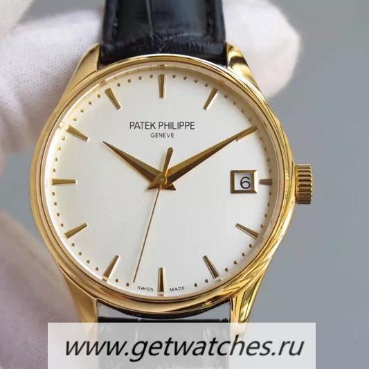 Copy Pat*k Phi1i*pe Calatrava 5227 Yellow Gold White Dial 324SC