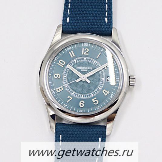 Copy Pat*k Phi1i*pe Calatrava 6007A-001 ZF SS Blue Dial 324 SC
