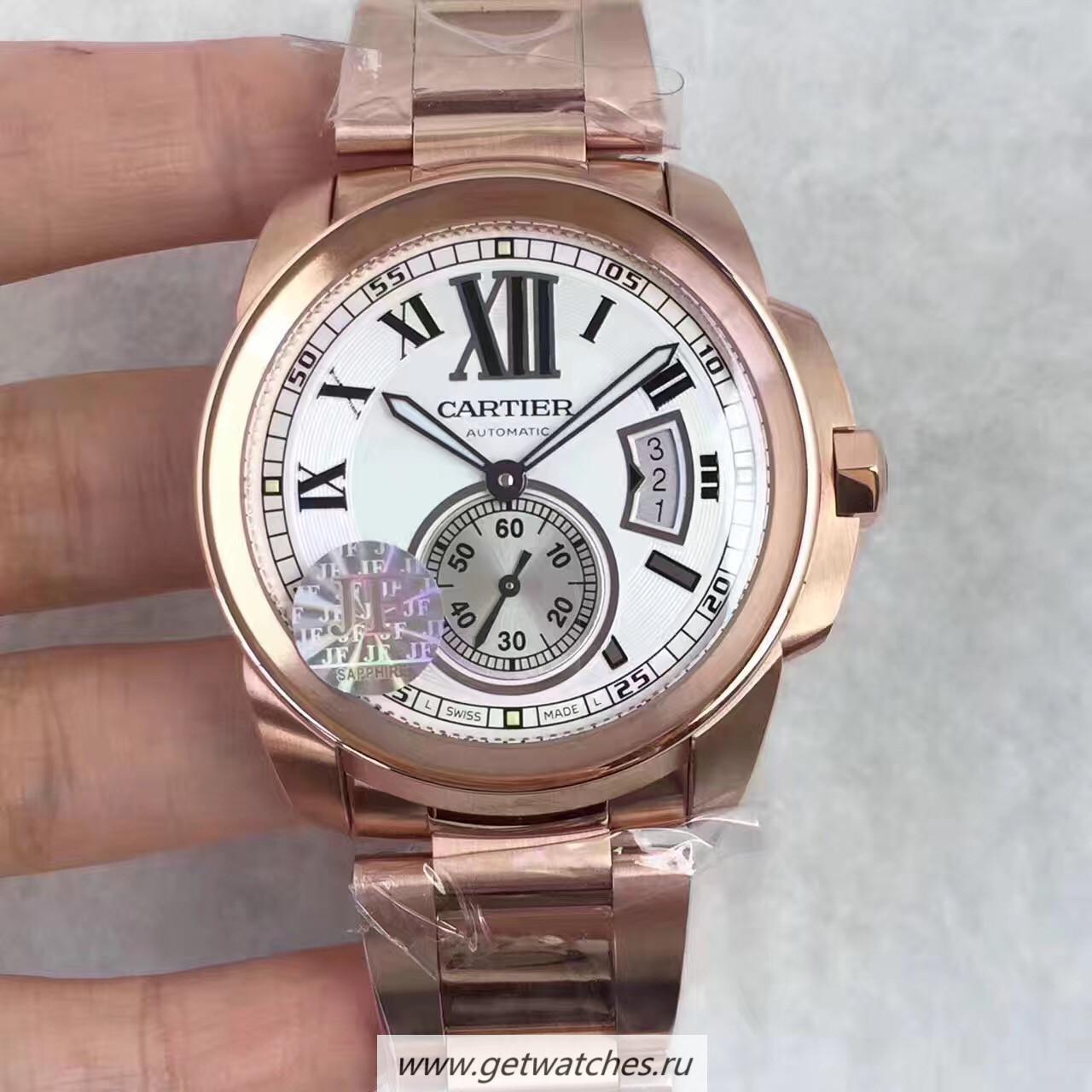 Replica Ca*t1er Calibre W7100018 42mm JF Rose Gold White Dial Calibre 1904-PS MC