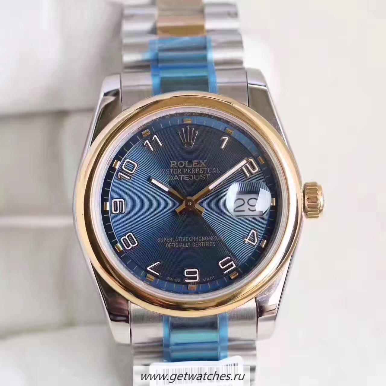 Best Price R01ex Datejust 36 116203 36mm Noob Factory SS & Yellow Gold Blue Dial 2836