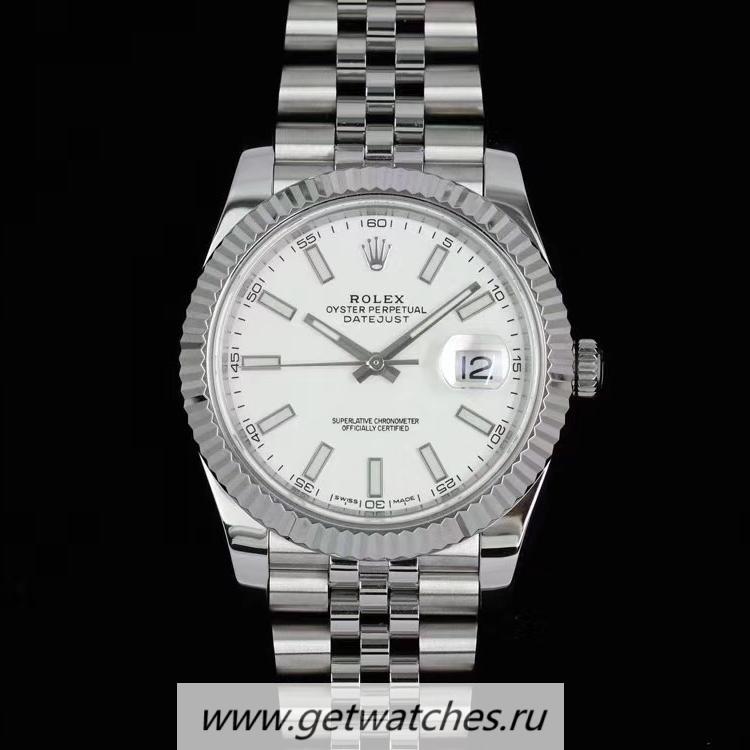 Fake R01ex Datejust 41 126334 Noob Factory SS 904L White Dial 3235