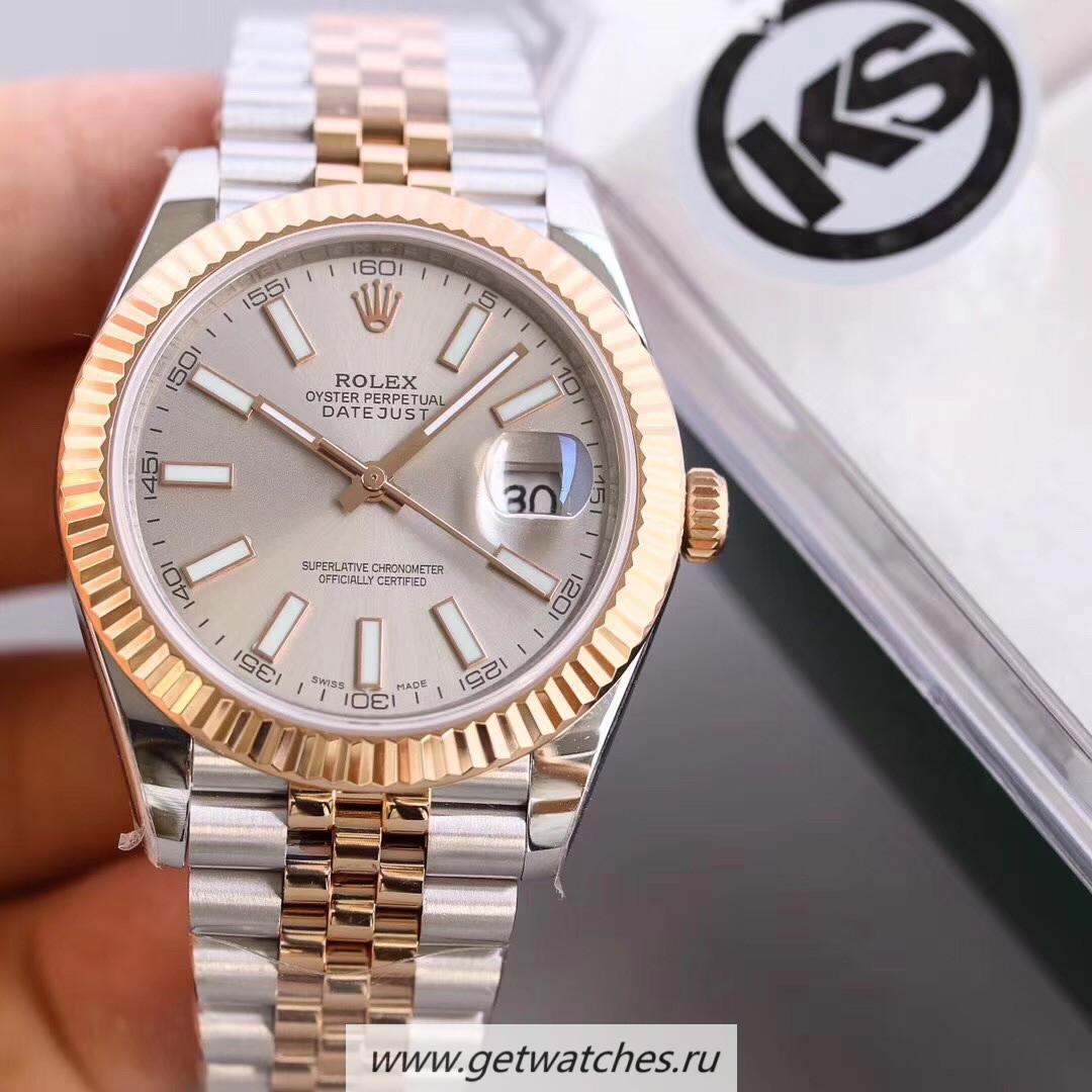 NEW Replica R01ex Datejust II 126331 41mm KSF SS & Rose Gold Rhodium Dial 2836