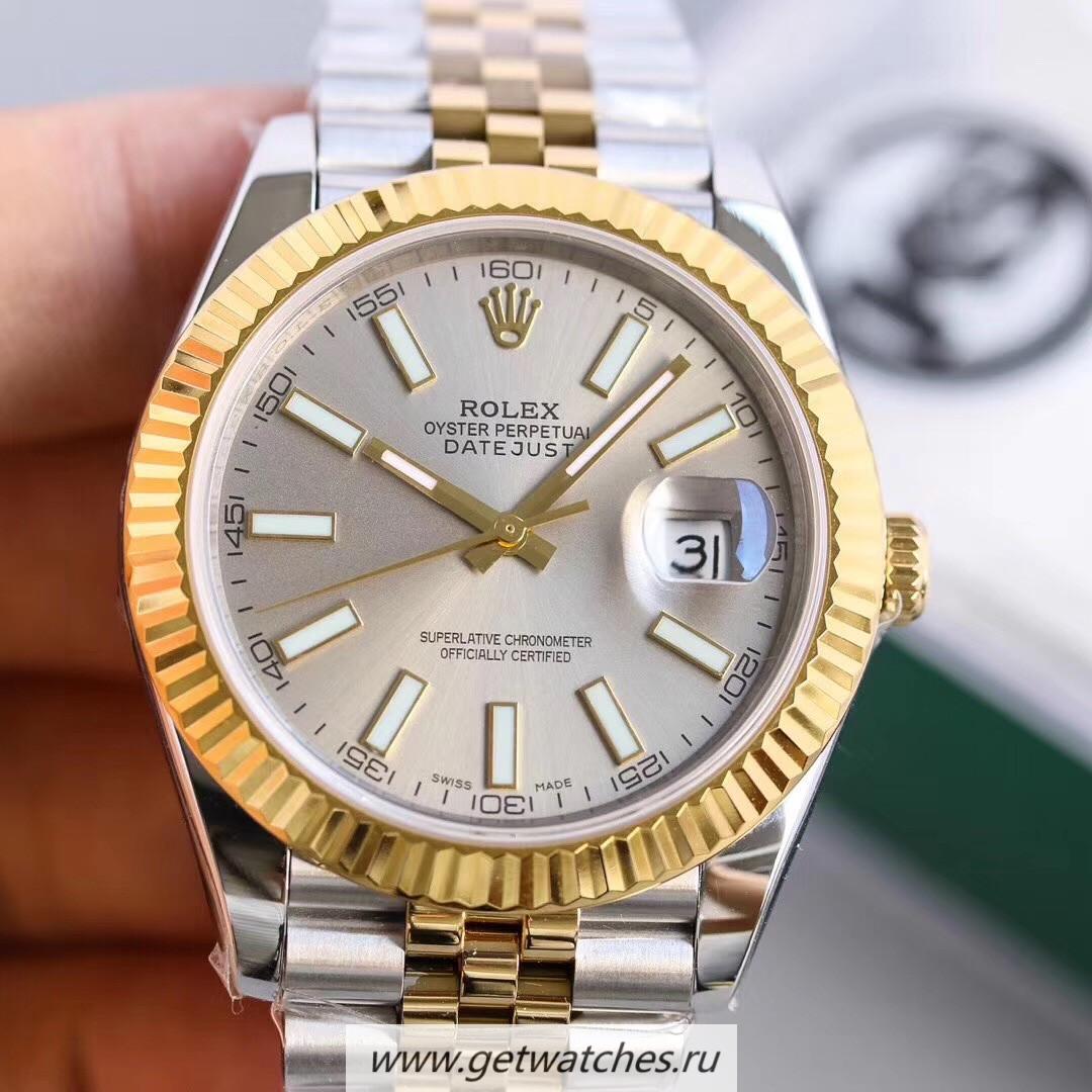Replica R01ex Datejust II 126333 41mm KSF SS & Yellow Gold Rhodium Dial 2836