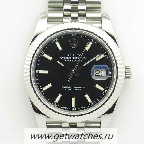 Copy R01ex Datejust II 126334 41mm Noob Factory SS Black Dial 3235