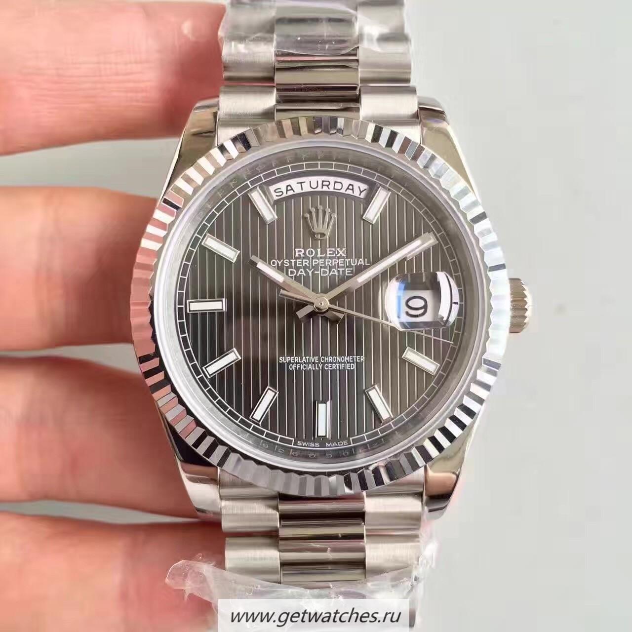 NEW Replica R01ex Day-Date 40 228239 Noob Factory SS Anthracite Dial 3255