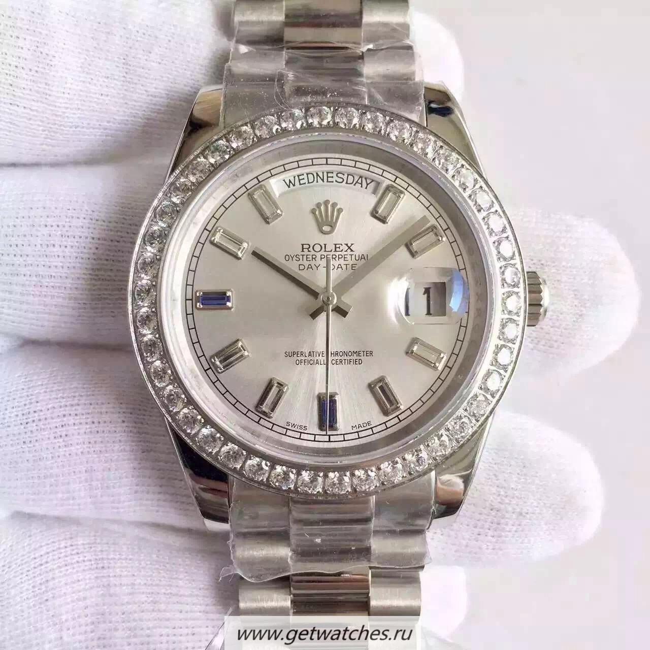 High Quality R01ex Day-Date 40 228349 RBR 40mm KWF SS & D1am0nds Sundust Dial 3255