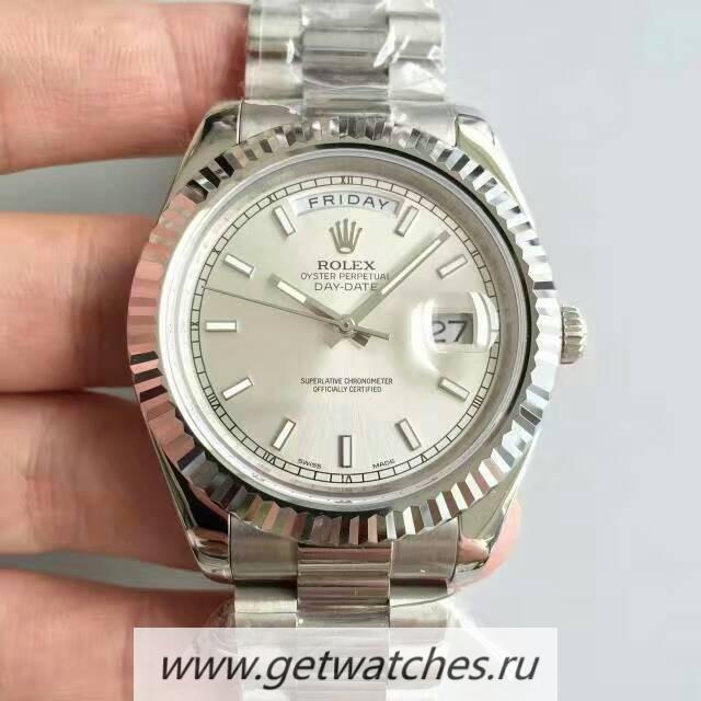 Best Price R01ex Day-Date II 218239 41mm Noob Factory V6 SS Silver Dial 2836