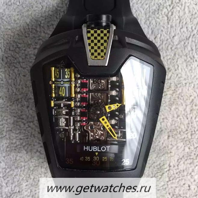 High Quality Hublot LaFerrari MP-05 Black PVD Yellow & Skeleton Dial 2824