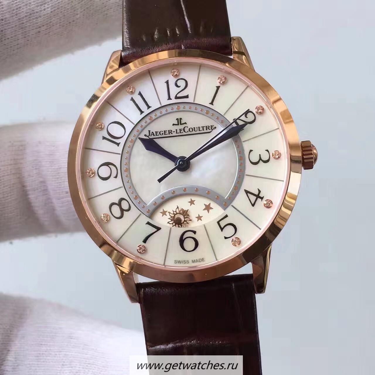 NEW Replica Jaeger-LeCoultre Ladies Rendez-Vous Night & Day Large 3462491 38mm Noob Factory Rose Gold Pearl Dial 898D/1