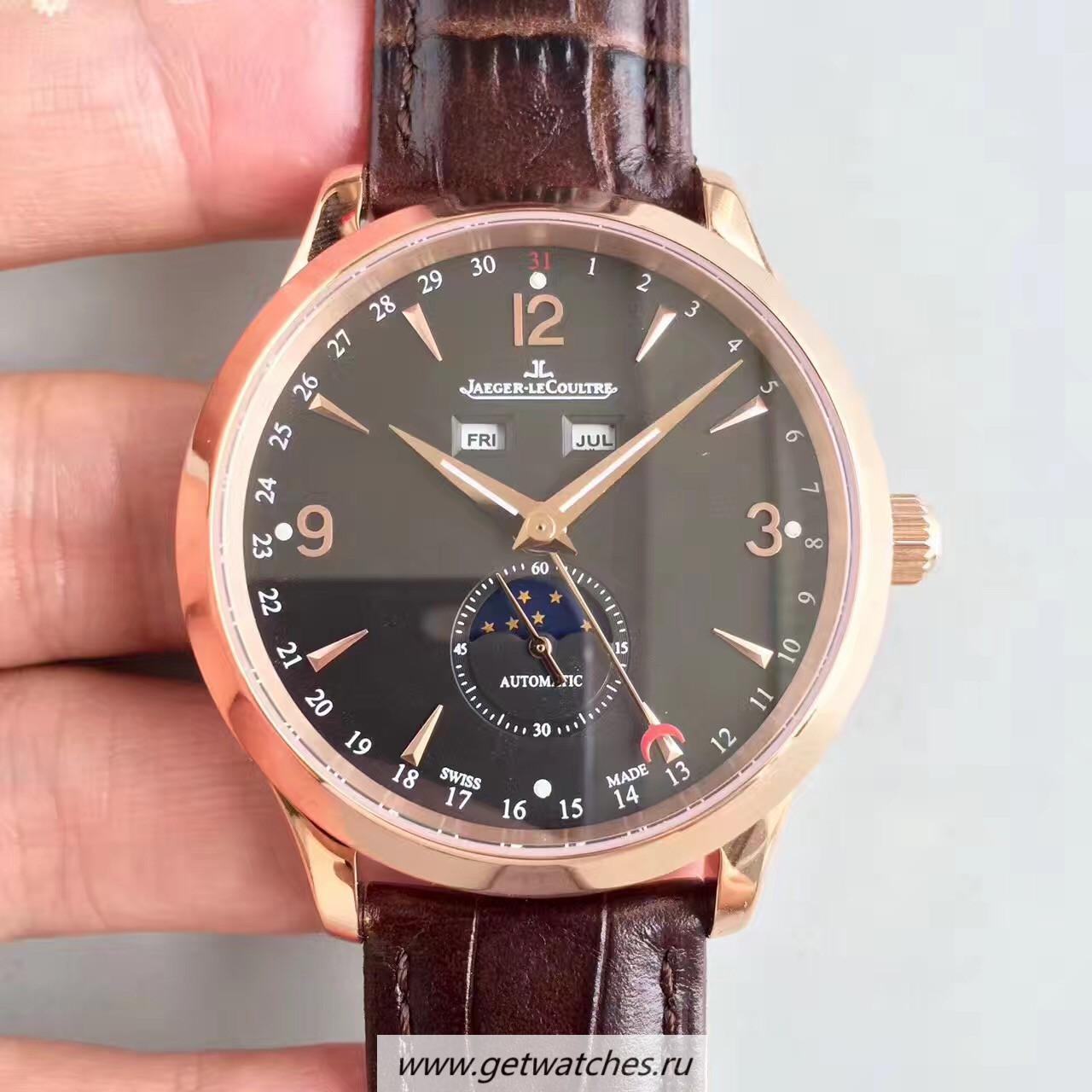 Shop Jaeger-LeCoultre Master Calendar 1552520 BF Rose Gold Black Dial Caliber 866/1