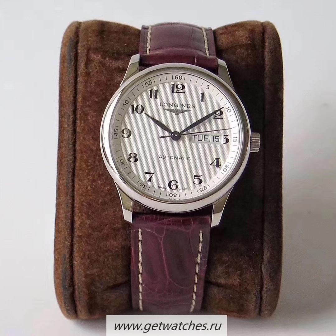 Perfect Replica Longines Master Day-Date L2.755.4.78.3 KZF SS Silver Dial L636