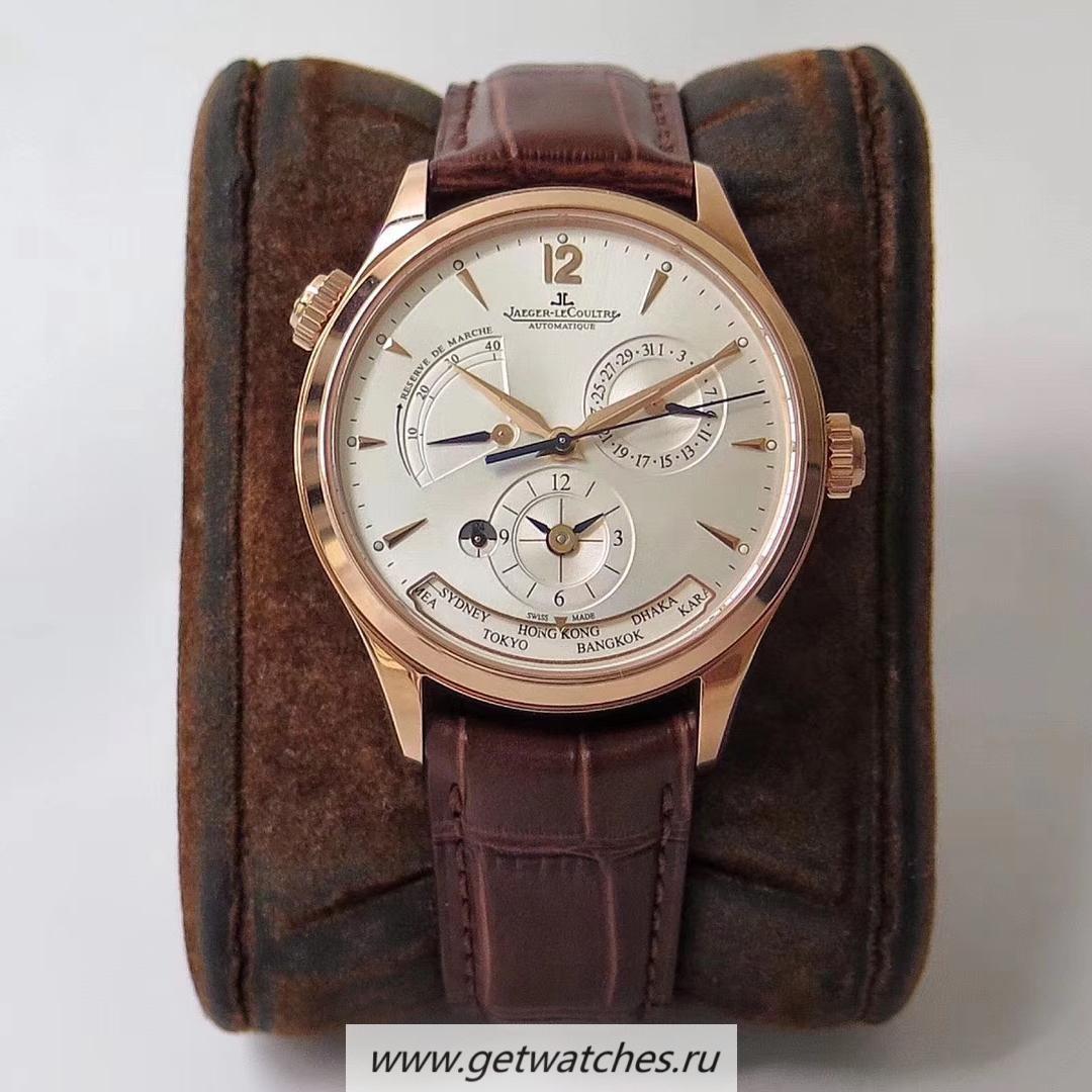 NEW Replica Jaeger-LeCoultre Master Geographic 1422521 ZF Rose Gold White Dial Caliber 939A/1