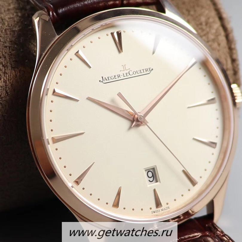 Best Price Jaeger-LeCoultre Master Ultra Thin Date 1282510 FKF Rose Gold Beige Dial JLC 899/1