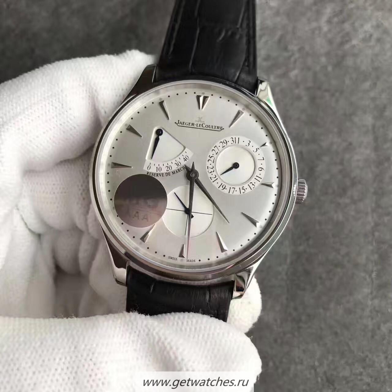 Shop Jaeger-LeCoultre Master Ultra Thin Reserve de Marche 1378420 MG SS Silver Dial Caliber 938