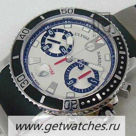 Copy Ulysse Nardin Maxi Marine Diver Chrono SS White Dial 7750