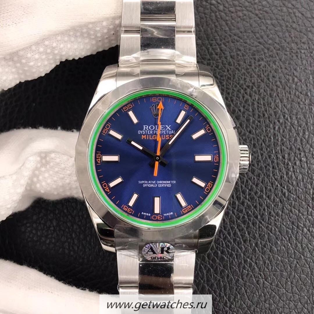 High Quality R01ex Milgauss 116400 GV ARF SS 904L Blue Dial 3131