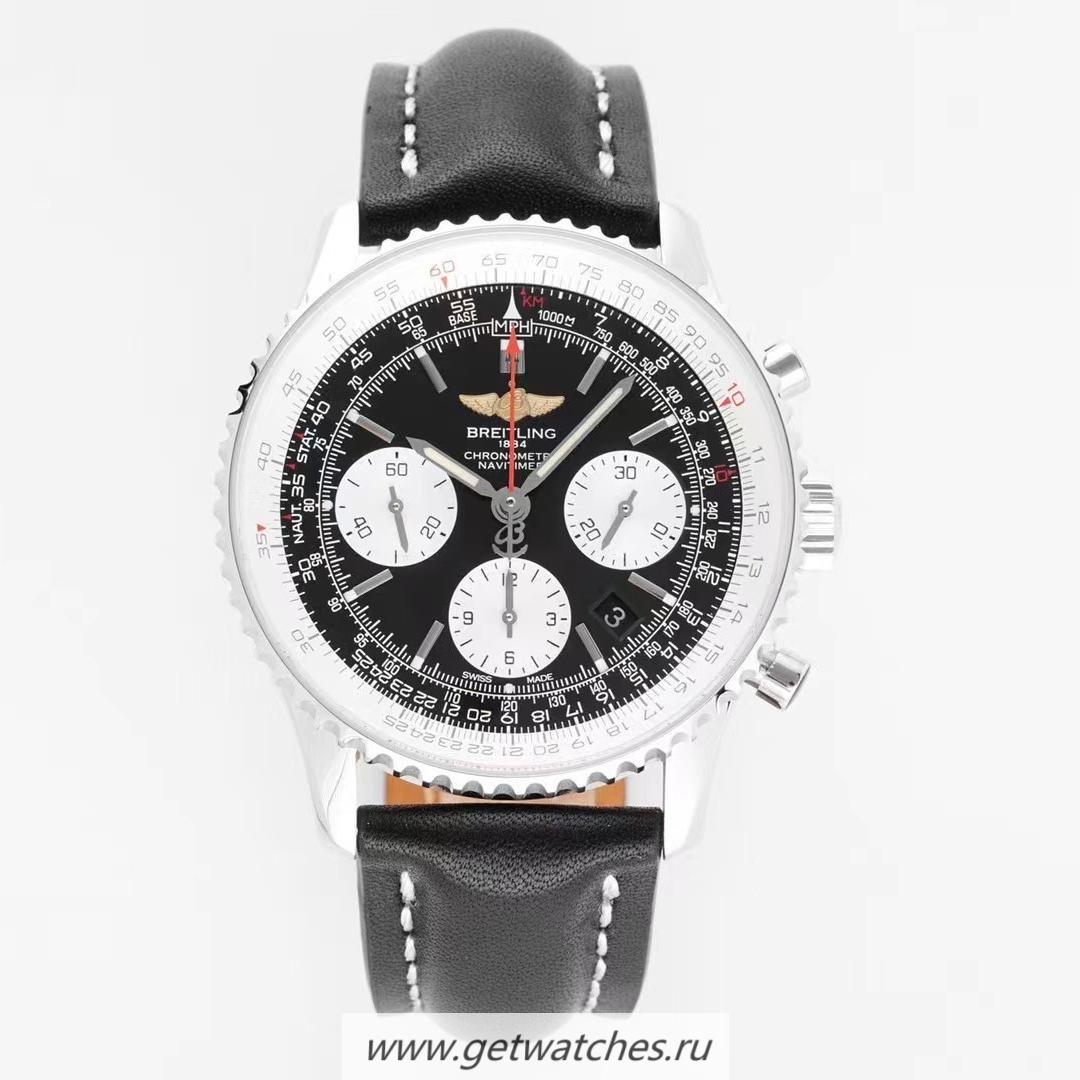 High Quality Breitling Navitimer 01 43mm BLSF SS Black Dial 7750