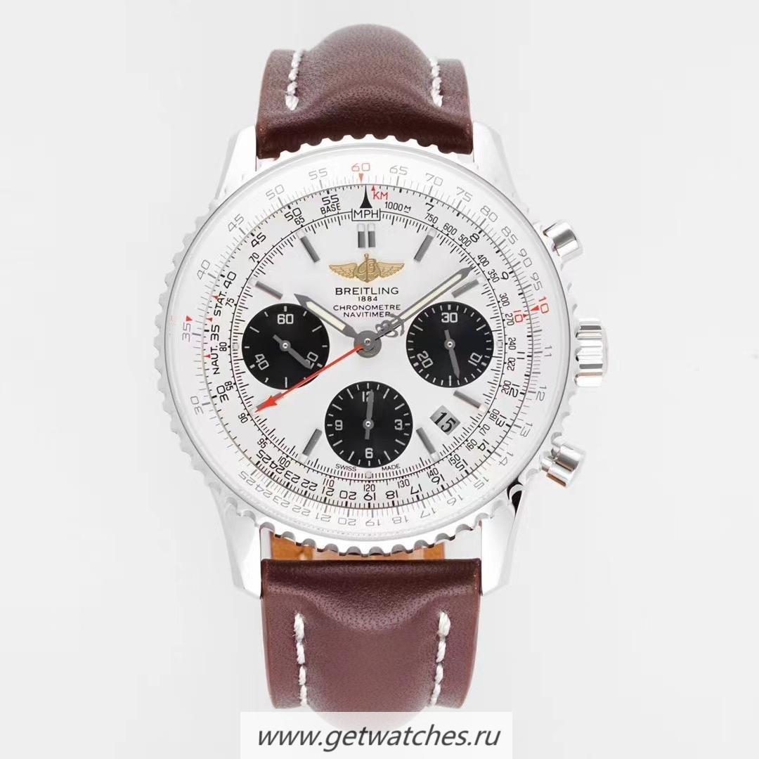 Best Price Breitling Navitimer 01 43mm BLSF SS White Dial 7750