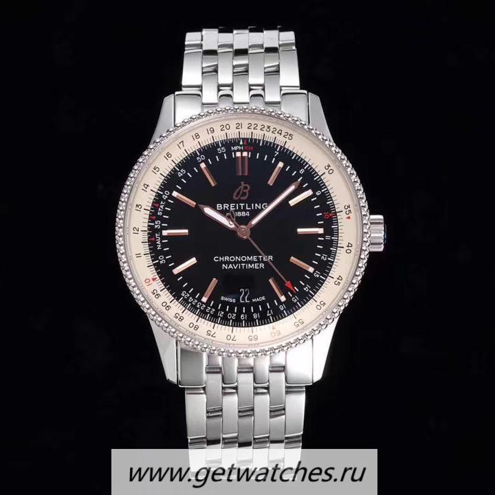 Copy Breitling Navitimer Automatic 41mm TF SS Black Dial 2824