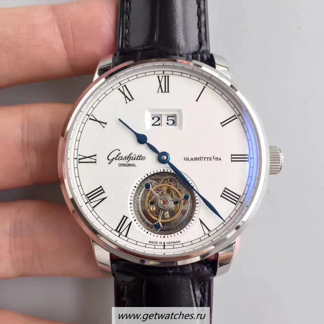Replica Glashutte Original Senator Excellence Tourbillon 1-94-03-04-04-04 Noob Factory SS White Dial 94-03