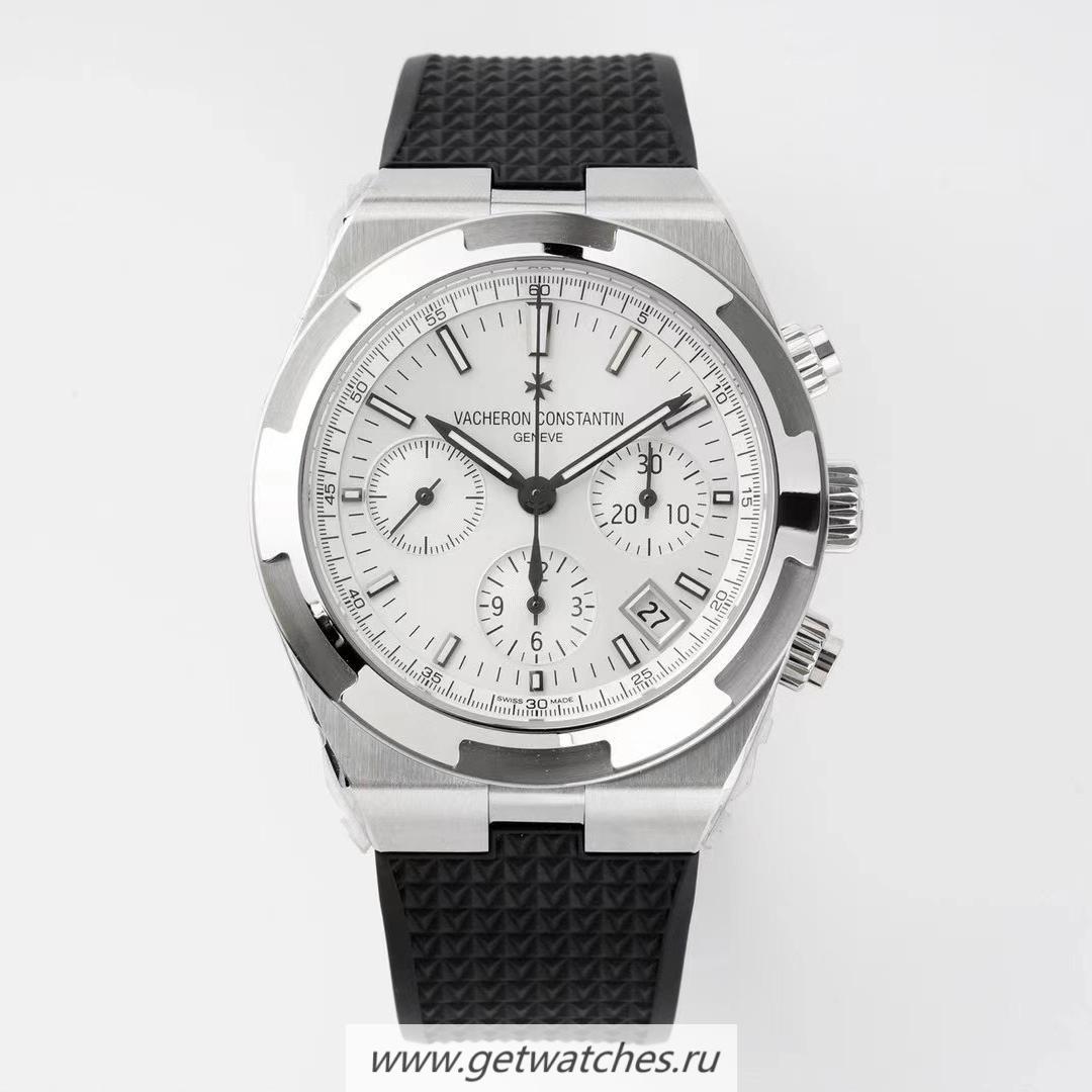 Best Price Vacheron C0nstan1n Overseas Chrono 5500V 8F SS White Dial 5200
