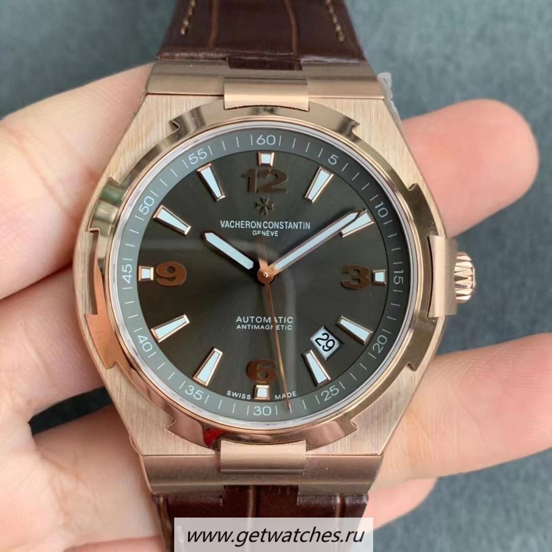 Perfect Replica Vacheron C0nstan1n Overseas MKSF Rose Gold Grey Dial M9015