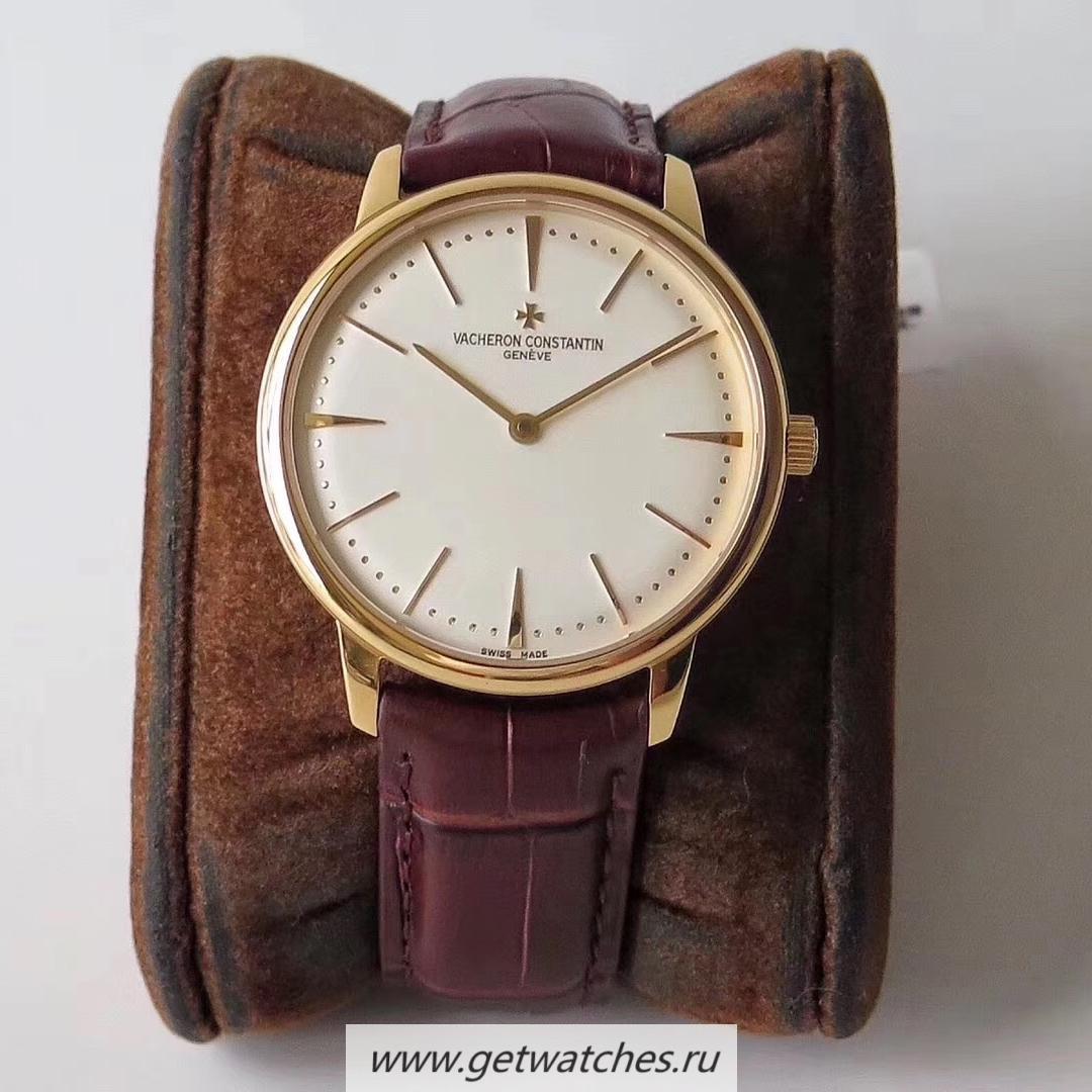 Replica Vacheron C0nstan1n Patrimony 81180/000J-9118 KZF Yellow Gold Silver Dial M9015
