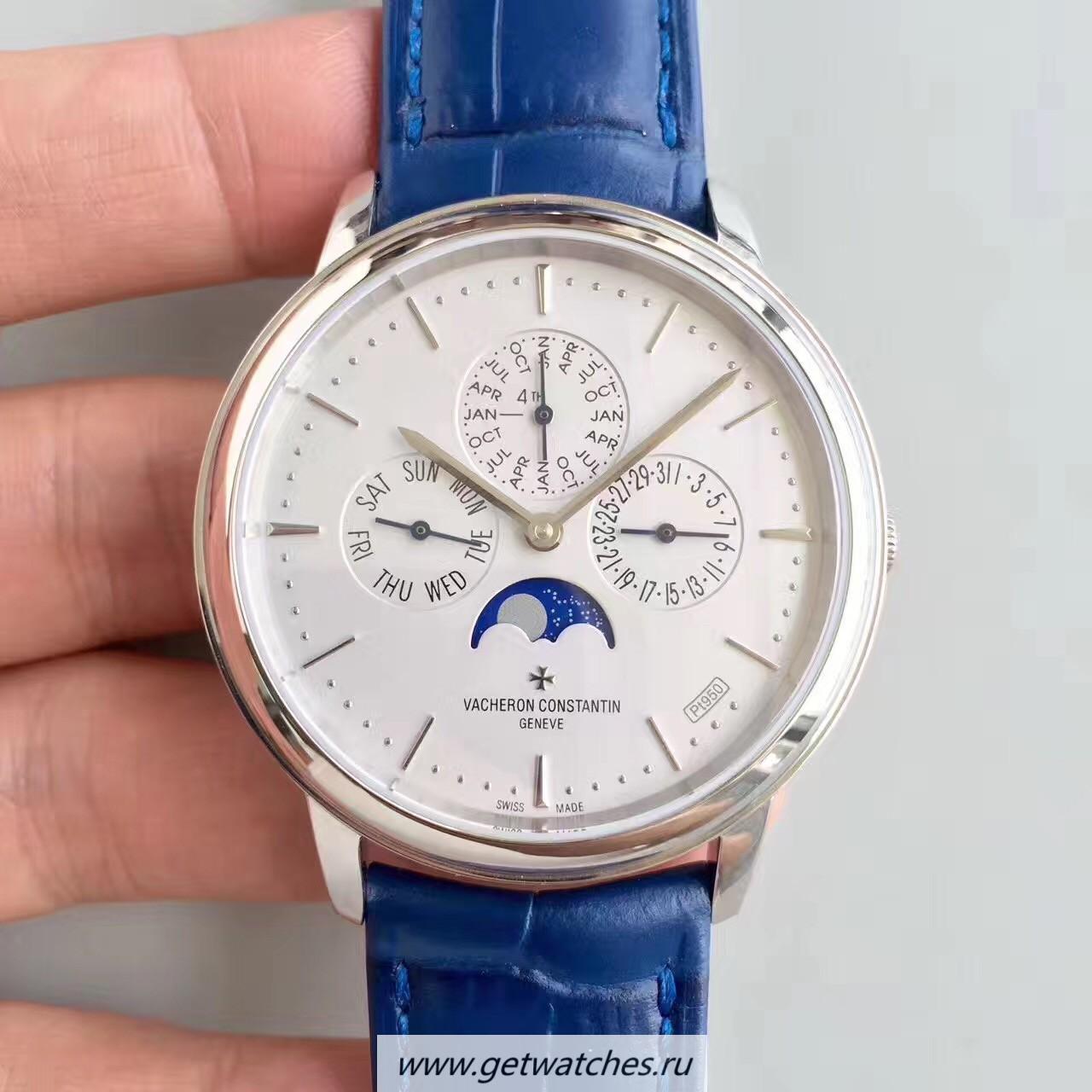 High Quality Vacheron C0nstan1n Patrimony Perpetual Calendar 43175/000P-B190 BF SS Silver Dial 1120 QP
