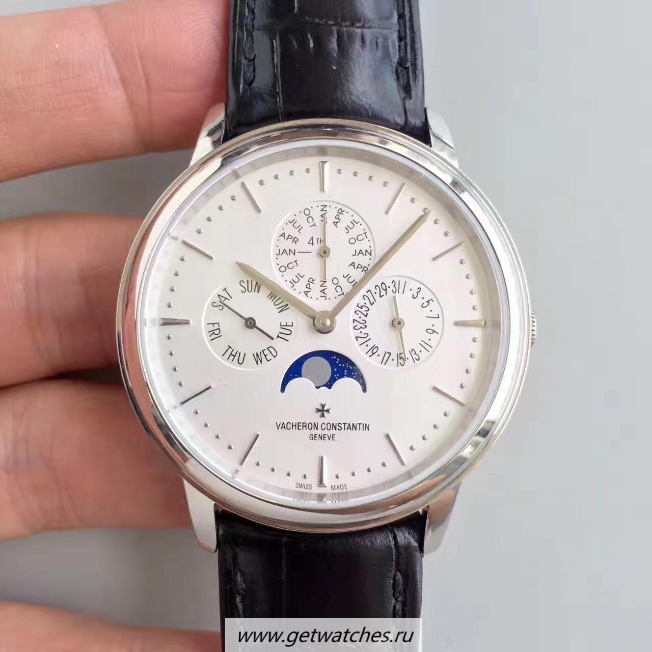 Shop Vacheron C0nstan1n Patrimony Perpetual Calendar 43175/000P-B190 BF SS White Dial 1120 QP