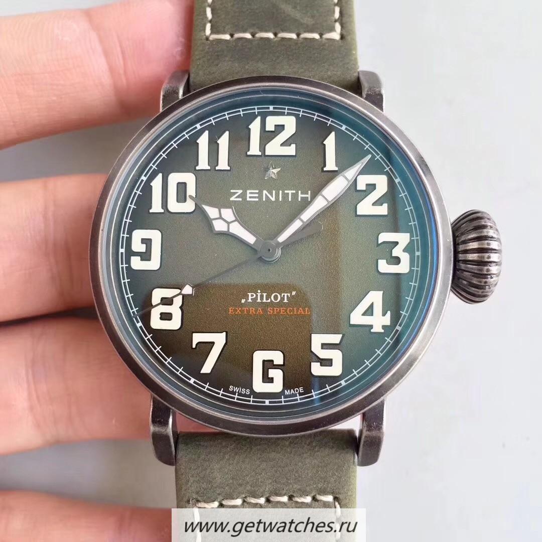 Perfect Replica Zenith Pilot Type 20 Extra Special Ton Up XF SS Anthracite Dial 2824