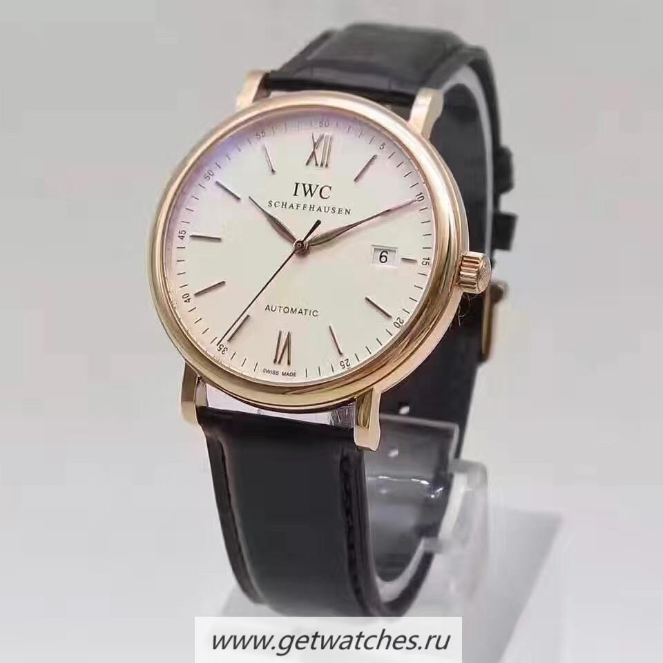 Perfect Replica IWC Portofino Automatic IW356504 MKF Rose Gold White & Gold Dial 2892