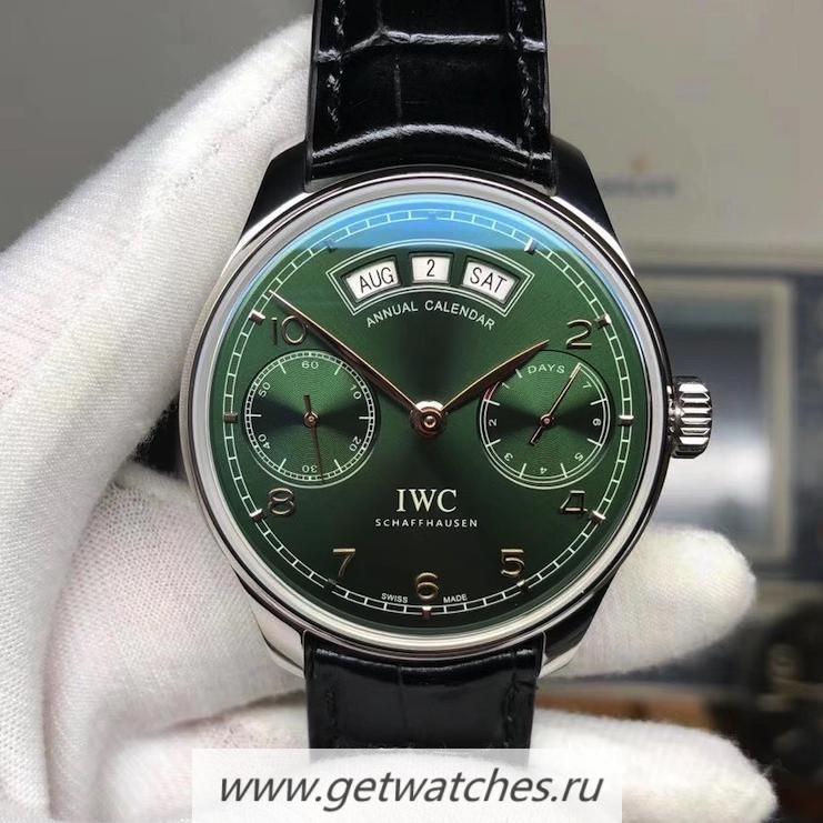 Best Price IWC Portugieser Annual Calendar IW503502 ZF SS Green Dial 52850