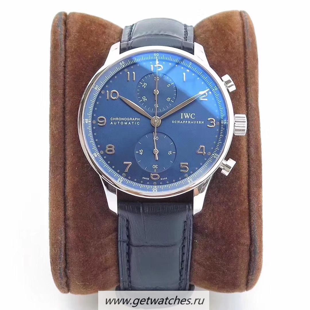 Replica IWC Portugieser Chrono IW371491 ZF V2 SS Blue Dial 7750