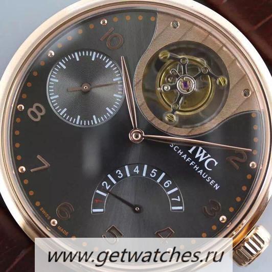 NEW Replica IWC Portuguese Tourbillon Mystery IW504207 Rose Gold Anthracite Dial 50900