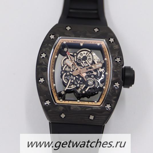 Best Price Richard Mille RM055 KVF V3 NTPT Gold Dial Black Rubber Strap M8215