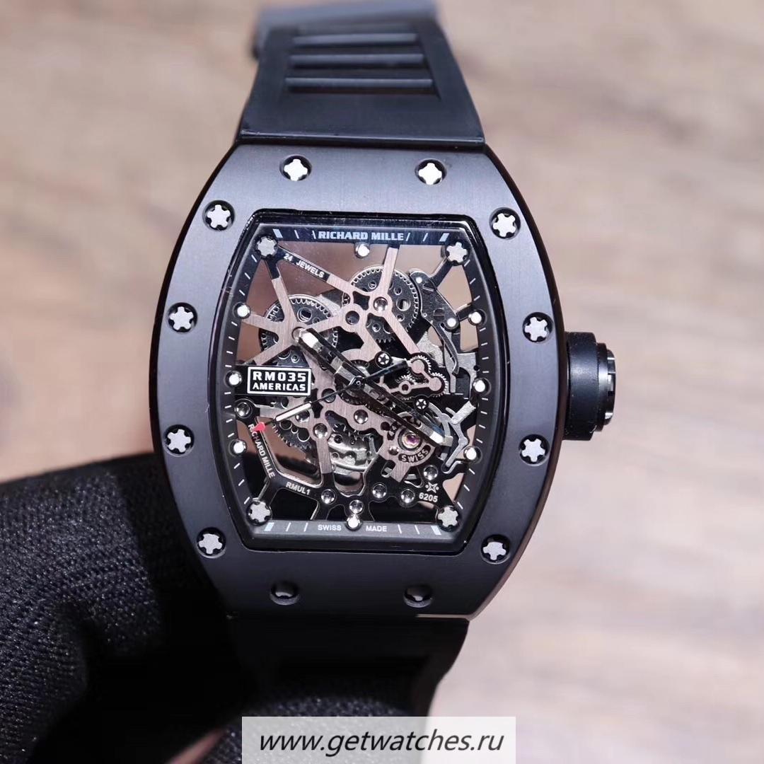 Perfect Replica Richard Mille RM35-02 Americas KVF Ceramic Skeleton Dial M8215