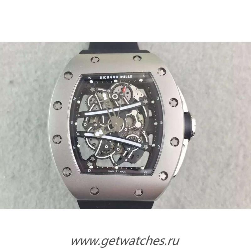 Fake Richard Mille RM61 Titanium Black Skeleton Dial M9015