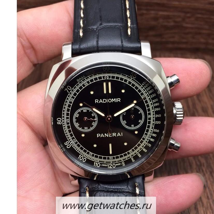 Copy Pa*e*a1 Radiomir Firenze PAM672 Historic Boutique SS Black Dial P3000