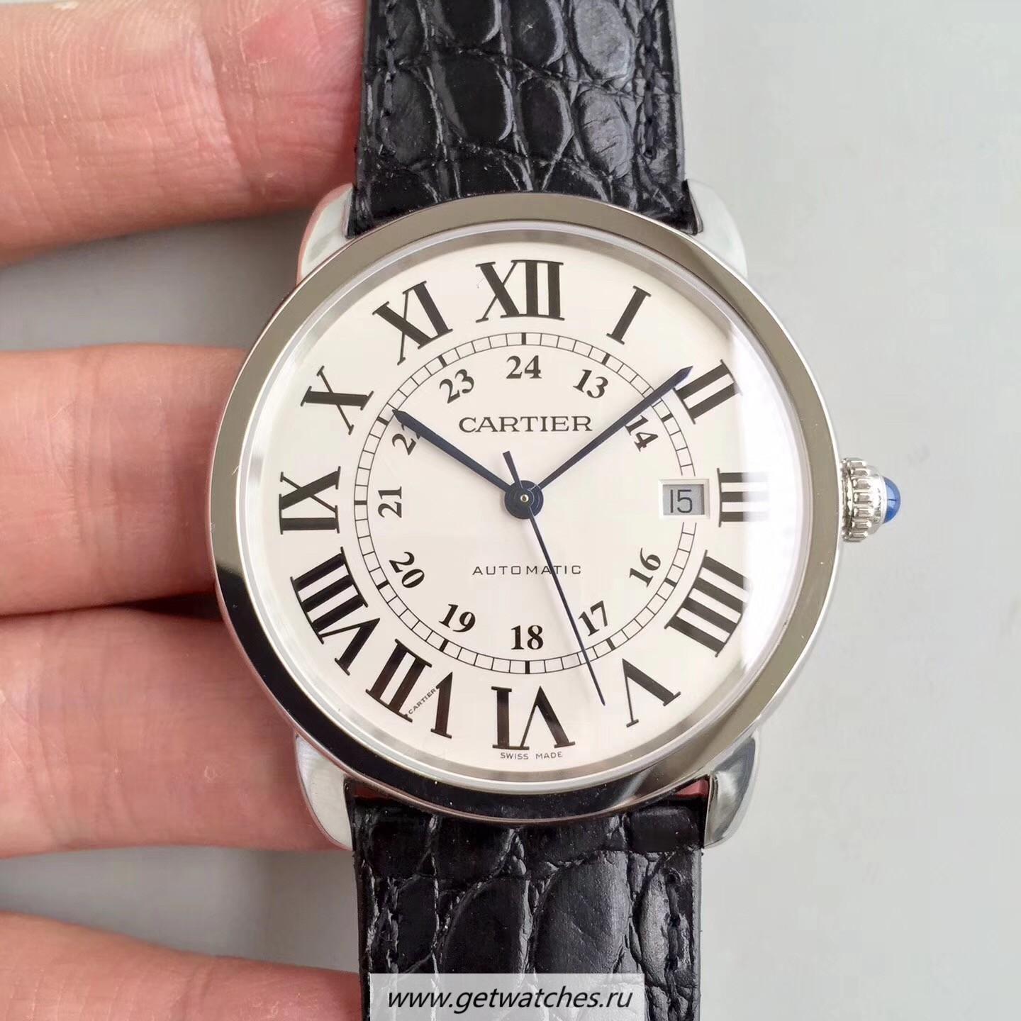 Perfect Replica Ca*t1er Ronde Solo W6701010 42mm ZF SS White Dial M9015